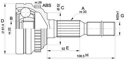 OPEN PARTS cvj543210 -  Шарнирный комплект, приводной вал
